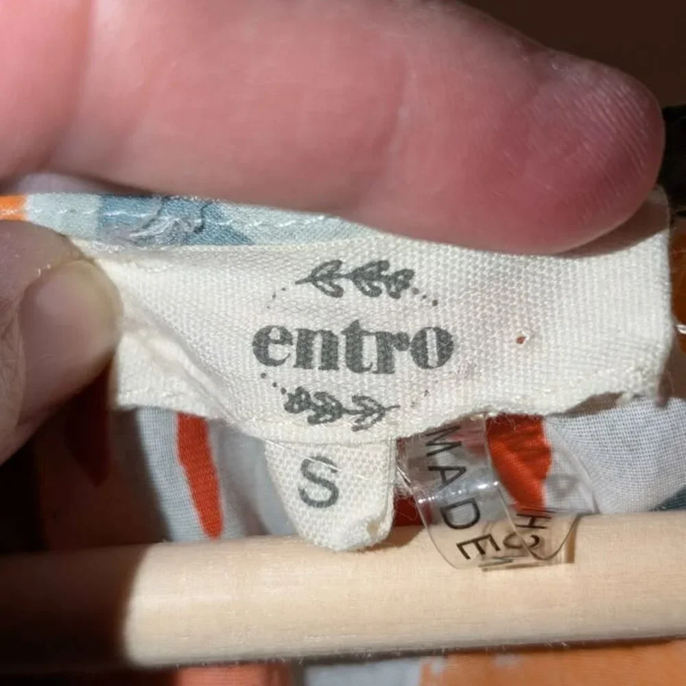 Not Available Entro Floral Maxi Dress Small Boho Ruched Waist Elastic - Picture 4 of 9